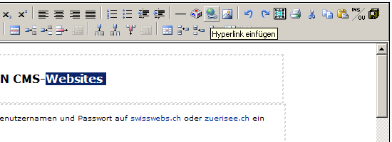 Symbol Hyperlink einfügen / ändern